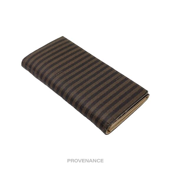 🔴 Fendi Snap Long Wallet - Striped Pequin - Picture 4 of 10